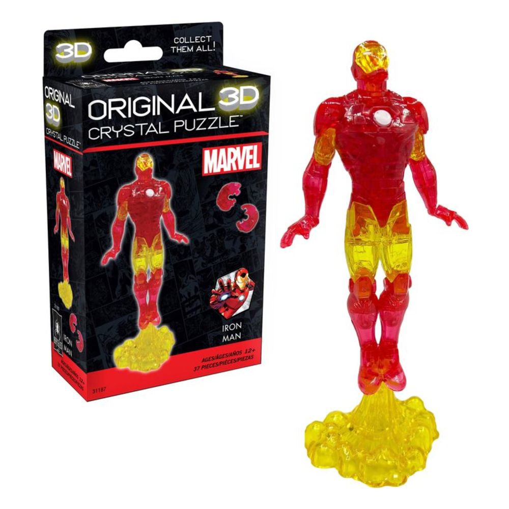 Marvel Iron Man Original 3D Crystal Puzzle, 37 Pieces